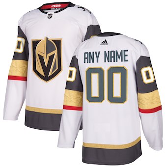 NHL Men adidas Vegas Golden Knights White Away Authentic Customized Jersey->customized nhl jersey->Custom Jersey